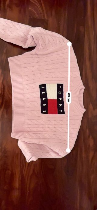 Maglione Crop Tommy Hilfiger Rosa - Donna
