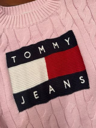 Maglione Crop Tommy Hilfiger Rosa - Donna