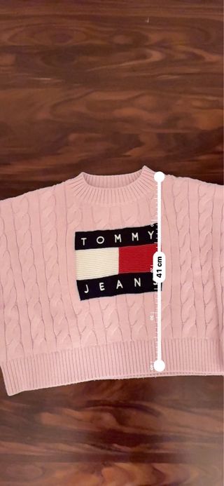 Maglione Crop Tommy Hilfiger Rosa - Donna