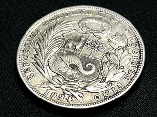 1 Sol 1924 Perú Plata