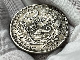 1 Sol 1924 Perú Plata