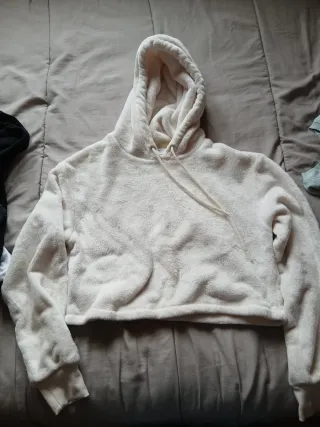 Jersey con capucha beige