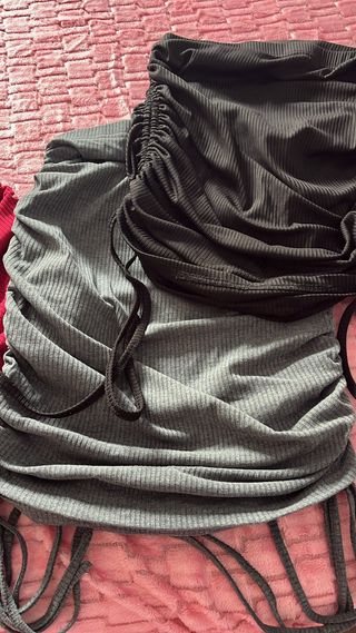 Faldas fruncidas de tubo