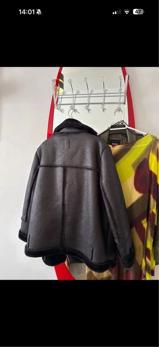 Chaqueta Biker Doble Faz Piel Negra