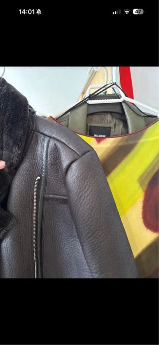 Chaqueta Biker Doble Faz Piel Negra