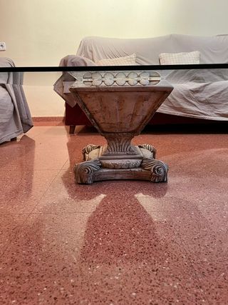 Mesa de centro de cristal