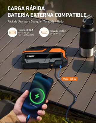 Arrancador Coche 5000A + Compresor Aire 150PSI