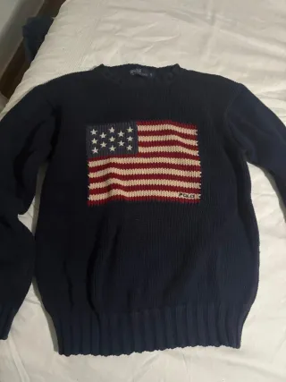 Jersey Polo Ralph Lauren Bandera USA Vintage