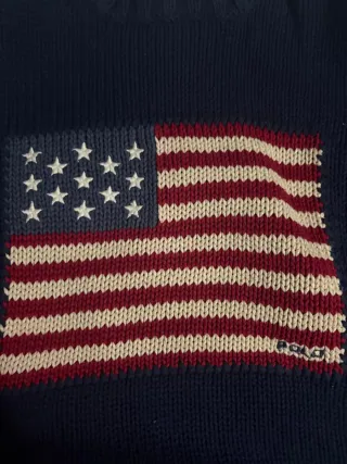 Jersey Polo Ralph Lauren Bandera USA Vintage