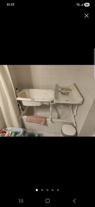 Bañera y cambiador bebé