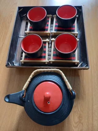 Juego de té oriental 4 tazas