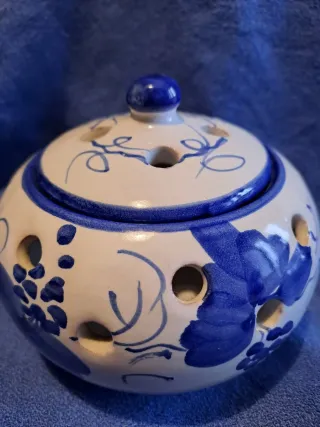 Barattolo Vietri Ceramica Blu Bianco