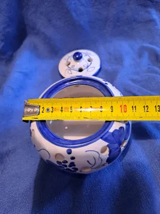 Barattolo Vietri Ceramica Blu Bianco