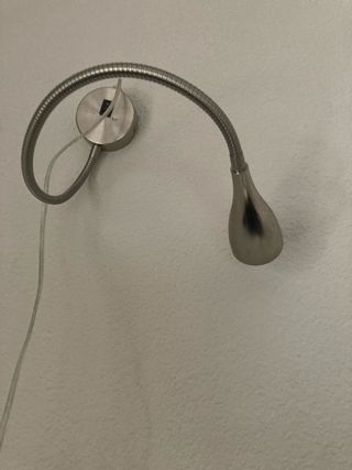 Lámpara de lectura flexible metal ,para pared.