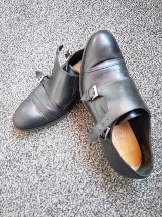Botticelli Vintage Monk Strap Scarpe 40 pelle
