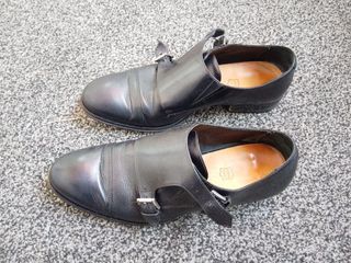 Botticelli Vintage Monk Strap Scarpe 40 pelle