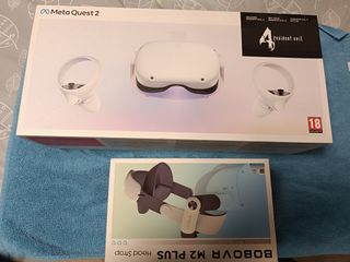 Meta Quest 2 VR + BOBOVR M2 Plus · Pacco completo ·