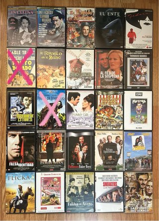 2) DVDs en buen estado. Precio por unidad.