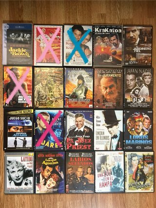 2) DVDs en buen estado. Precio por unidad.
