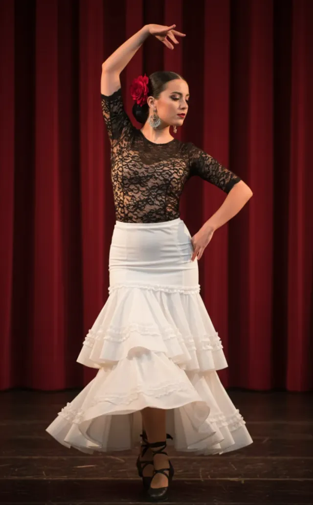 Falda Flamenco con volantes Mujer