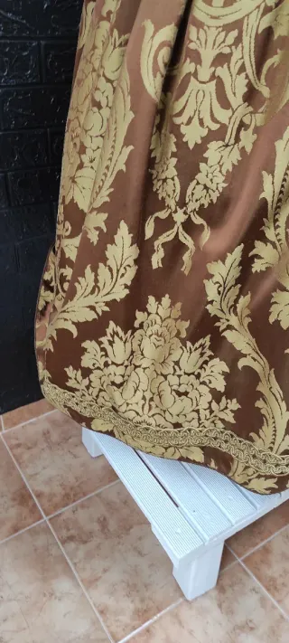 Falda Fallera Marrón y Dorada