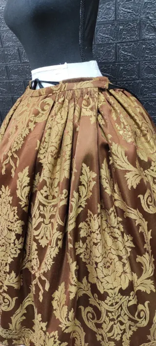 Falda Fallera Marrón y Dorada