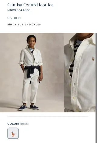 Camisa Ralph Lauren Blanca