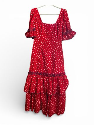 Traje Flamenca Lunares Rojo