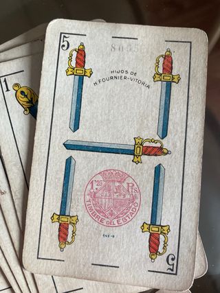 Baraja Heraclio Fournier N° 32 Timbre 1,25