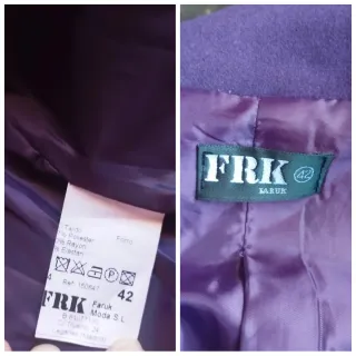Chaqueta abrigo Morada FRK Talla L capotto