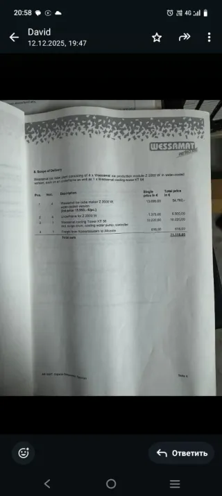 Unidad de frío industrial