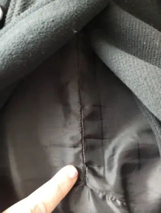 Cappotto nero con cintura