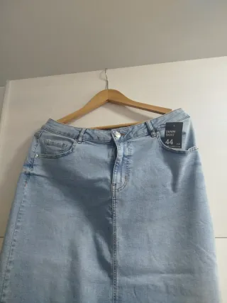 Falda vaquera larga azul