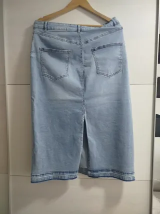 Falda vaquera larga azul