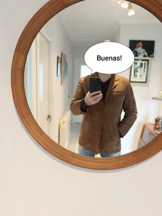 Chaqueta americana de ante marrón