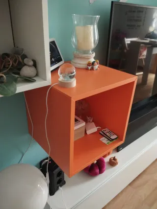 2 Estanterias cubo naranja Ikea Eket