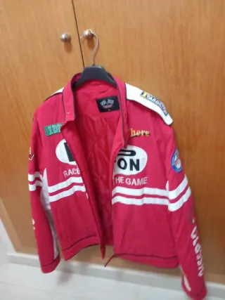 Chaqueta de moto estilo racing roja