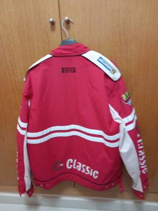 Chaqueta de moto estilo racing roja