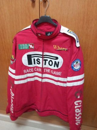 Chaqueta de moto estilo racing roja