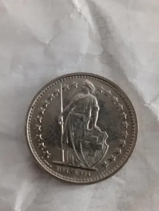 Moneda 1/2 Franco Suizo 1971 Helvetia