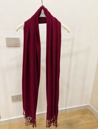 Set 2 sciarpe invernali vintage bordeaux e grigio