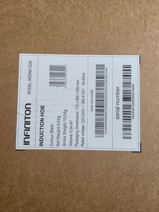 Placa Inducción INFINITON IND3N61G28 Negra