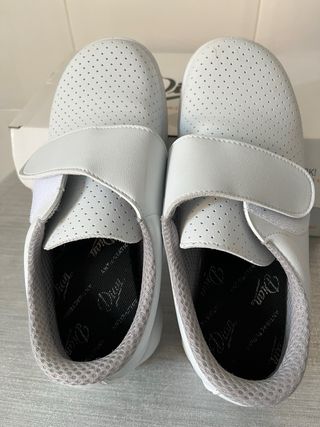 Zapato Dian Blanco Cierre Velcro Talla 37