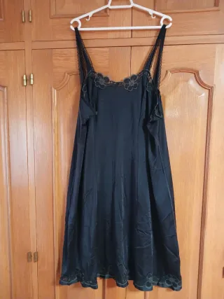 Combinación azul con encaje