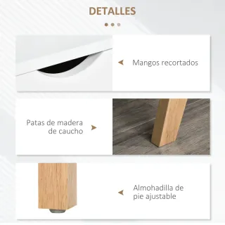 Mesa TV 65 Módulo Blanco y Madera