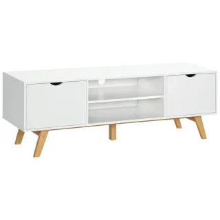 Mesa TV 65 Módulo Blanco y Madera