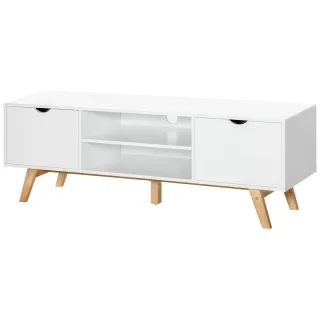 Mesa TV 65 Módulo Blanco y Madera