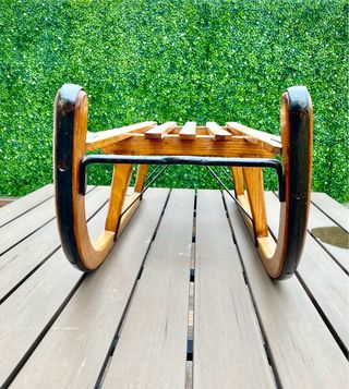 TRINEO DE MADERA ANTIGUO MARCA DAVOS