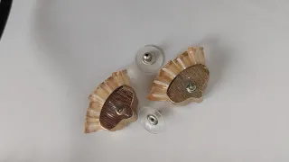 Pendientes vintage Bella Perlina hojas abanico