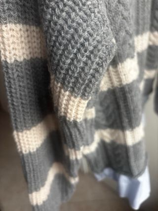 Maglione Susy Mix righe grigio Tg. Unica